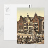 Roland's Monument, Bremen, Deutschland selten Foto Postkarte (Vorne/Hinten)