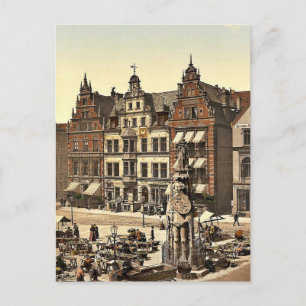 Roland's Monument, Bremen, Deutschland selten Foto Postkarte