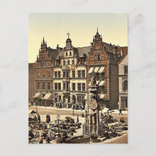 Roland's Monument, Bremen, Deutschland selten Foto Postkarte (Vorderseite)