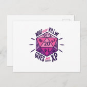Role Playing Dice Postkarte (Vorne/Hinten)