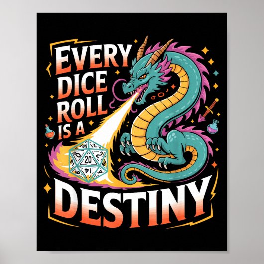 Role Playing Gamer Rpg Master D20 Tabletop Funny R Poster (Vorne)