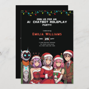 Roleplay Party Anime Robot Weihnachten Einladung