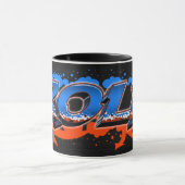 Rolf Vorname Name Graffiti blue orange Tasse (Zentrum)