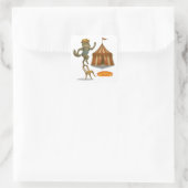 Rolf Wolf Balanceakt Quadratischer Aufkleber (Tasche)