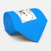 Rolig julslips med snögubbe krawatte (Gerollt)