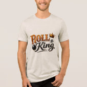 Roll a King – Bowling Crown Graphic Tri-Blend Tee (Vorderseite)
