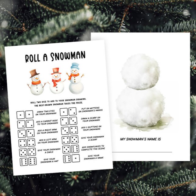 Roll a Snowman Christmas Activity Party Game (Von Creator hochgeladen)