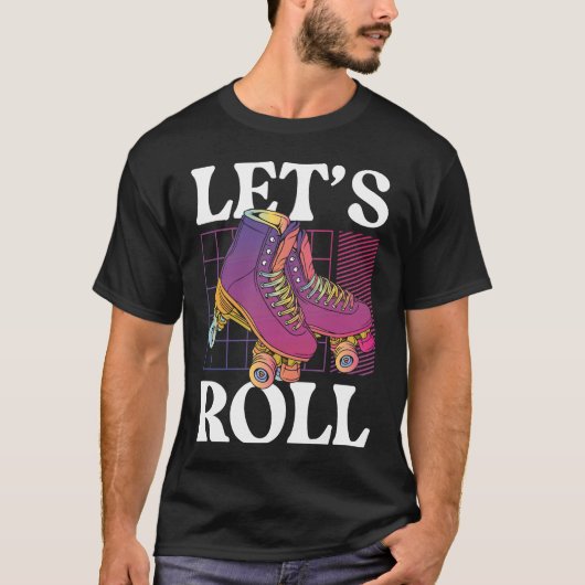 Roll Backprint Roller Skaten T-Shirt (Vorderseite)