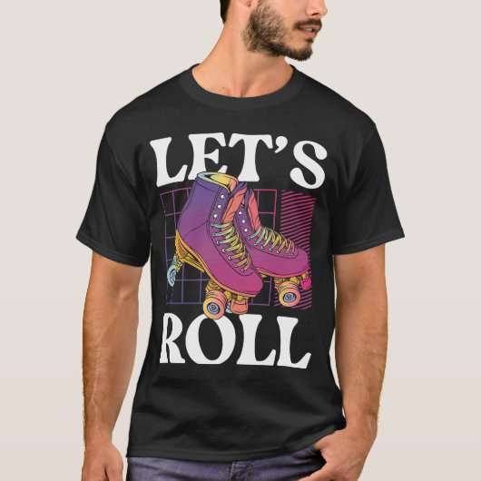 Roll Backprint Roller Skaten T-Shirt (Vorderseite)