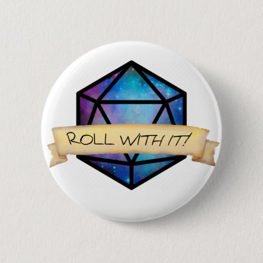 Roll damit, D20 Button (Vorderseite)