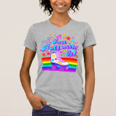 Roll einfach mit! Rainbow Roller Skate T - Shirt (Vorderseite)