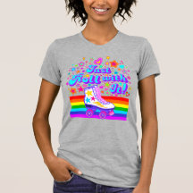 Roll einfach mit! Rainbow Roller Skate T - Shirt