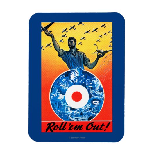 Roll 'em Out Royal Canadian Air Force Magnet (Vertikal)