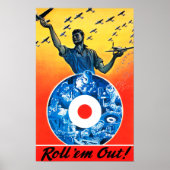 Roll 'em Out Royal Canadian Air Force Poster (Vorne)