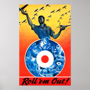 Roll 'em Out Royal Canadian Air Force Poster