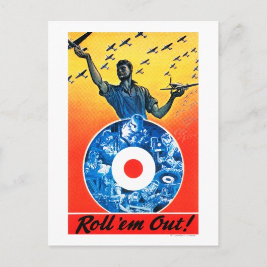 Roll 'em Out Royal Canadian Air Force Postkarte (Vorderseite)