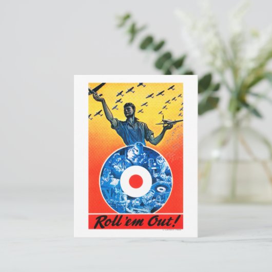 Roll 'em Out Royal Canadian Air Force Postkarte (Stehend Vorderseite)