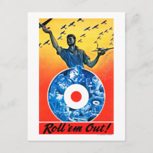 Roll 'em Out Royal Canadian Air Force Postkarte