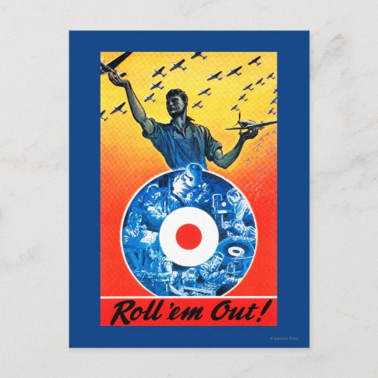 Roll 'em Out Royal Canadian Air Force Postkarte (Vorderseite)