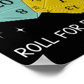 Roll For Dopamine Dnd Neurodiversität D20 Würfel A Poster (Ecke)