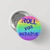 "Roll for Initiative" Not leidende Dungeons-Drache Button (Vorne & Hinten)