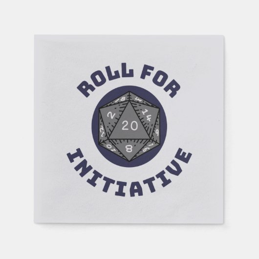 Roll for Initiative Party Napkins Serviette (Vorderseite)