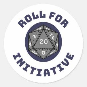 Roll for initiative sticker Sheets