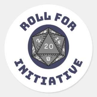 Roll for initiative sticker Sheets