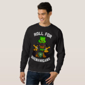 Roll For Shenanigans Rottweiler Dog D20 Rpg St Pat Sweatshirt (Vorne ganz)
