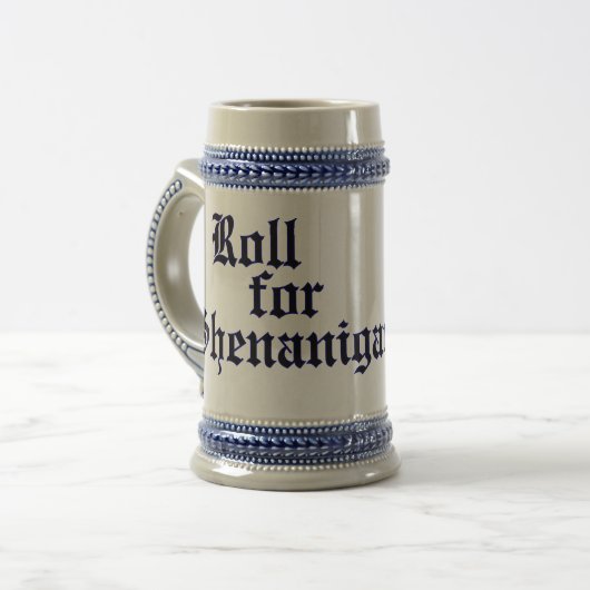 Roll for Shenanigans Stein Bierglas (Vorderseite Links)