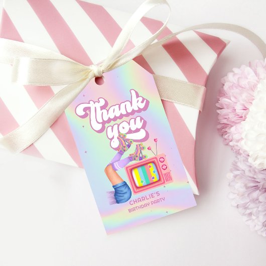 Roll Fun Retro Roller Skaten Girls Geburtstag Geschenkanhänger