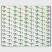 Roll Gift Wrap Paper Holly Jolly Print Geschenkpapier (Flach)