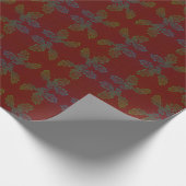 Roll Gift Wrap Paper Holly Sketch Geschenkpapier (Ecke)