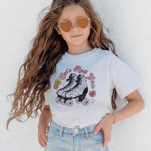 Roll Girls lass | Retro Roller Skaten T - Shirt