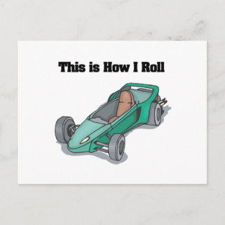 Roll (Go Cart) Postkarte