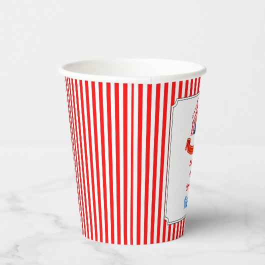 Roll hoch! Roll hoch! Circus Birthday Party Pappbecher (Rechts)