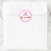 Roll hoch! Roll hoch! Circus Birthday Party Pink Runder Aufkleber (Tasche)
