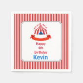 Roll hoch! Roll hoch! Circus Birthday Party Serviette (Vorderseite)