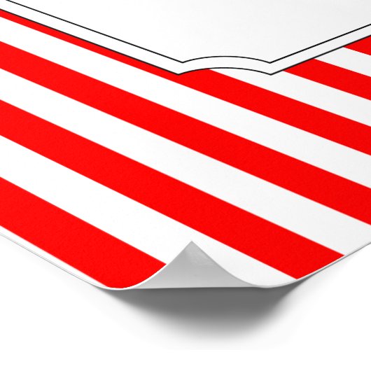 Roll hoch! Roll hoch! Circus Birthday Poster in Ro (Ecke)