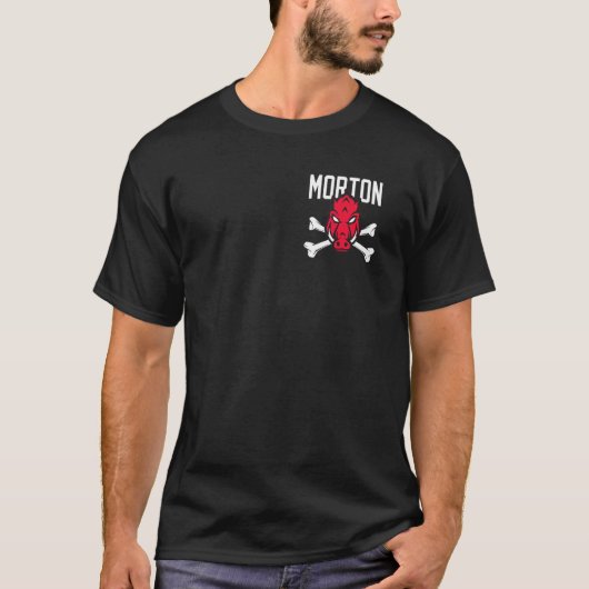 Roll Hogs Morton High Football Potters Crossbones T-Shirt (Vorderseite)