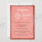 Roll in Bunco Dice Party Einladung (Rückseite)