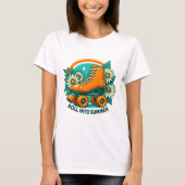 "Roll in Summer" Retro Roller Skate T - Shirt (Vorderseite)