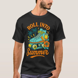 Roll in Summer Retro Roller Skate T-Shirt