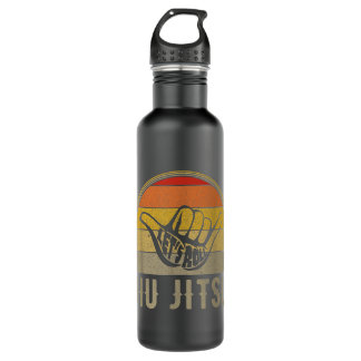 Roll Jiu Jitsu Hand Vintager Sonnenuntergang Funny Edelstahlflasche