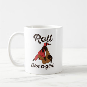 Roll Like a Girl Jiu Jitus Kaffeetasse