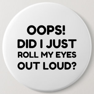 ROLL MEINE AUGEN HART IM KREIS BUTTON