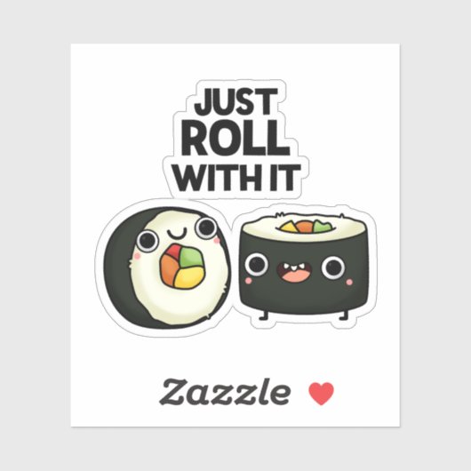 Roll mit dem lustigen Sushi Roll Pub Aufkleber (Blatt)