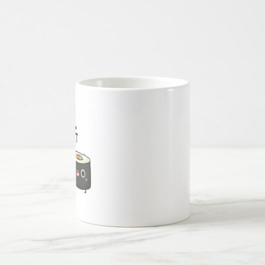 Roll mit dem lustigen Sushi Roll Pub Kaffeetasse (Mittel)