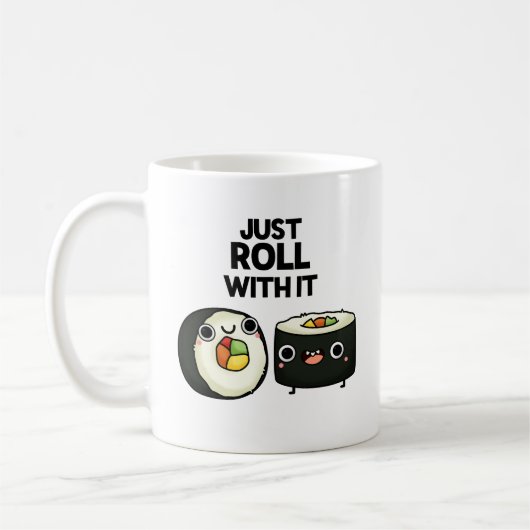 Roll mit dem lustigen Sushi Roll Pub Kaffeetasse (Links)