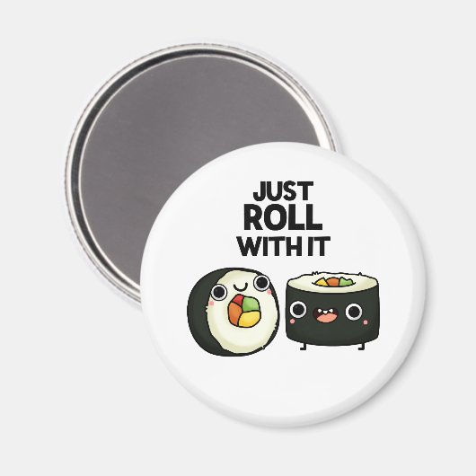 Roll mit dem lustigen Sushi Roll Pub Magnet (Vorderseite/Rückseite)